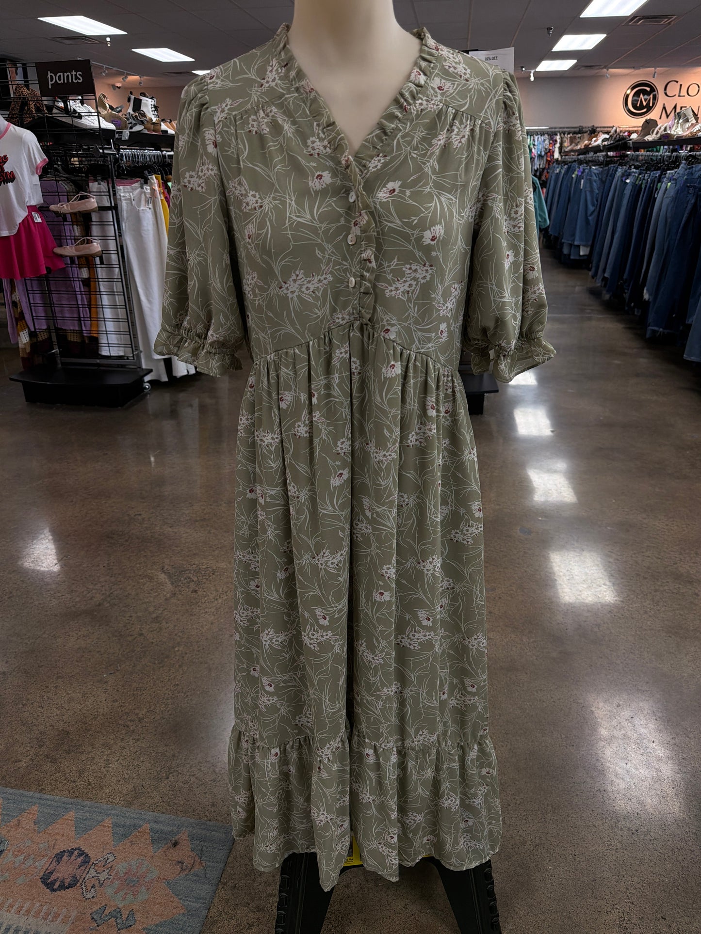 Dress Casual Maxi By Polygram In Green, Size:S