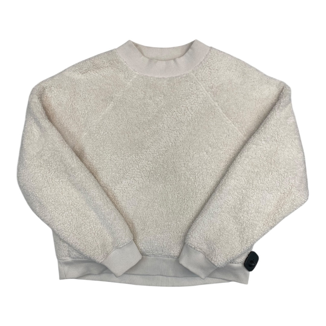 Athletic Top Ls Collar By Athleta In Cream, Size:M