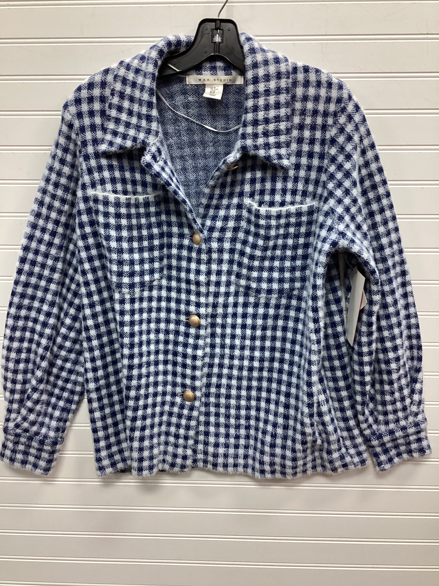 Jacket Fleece By Max Studio In Blue, Size:M