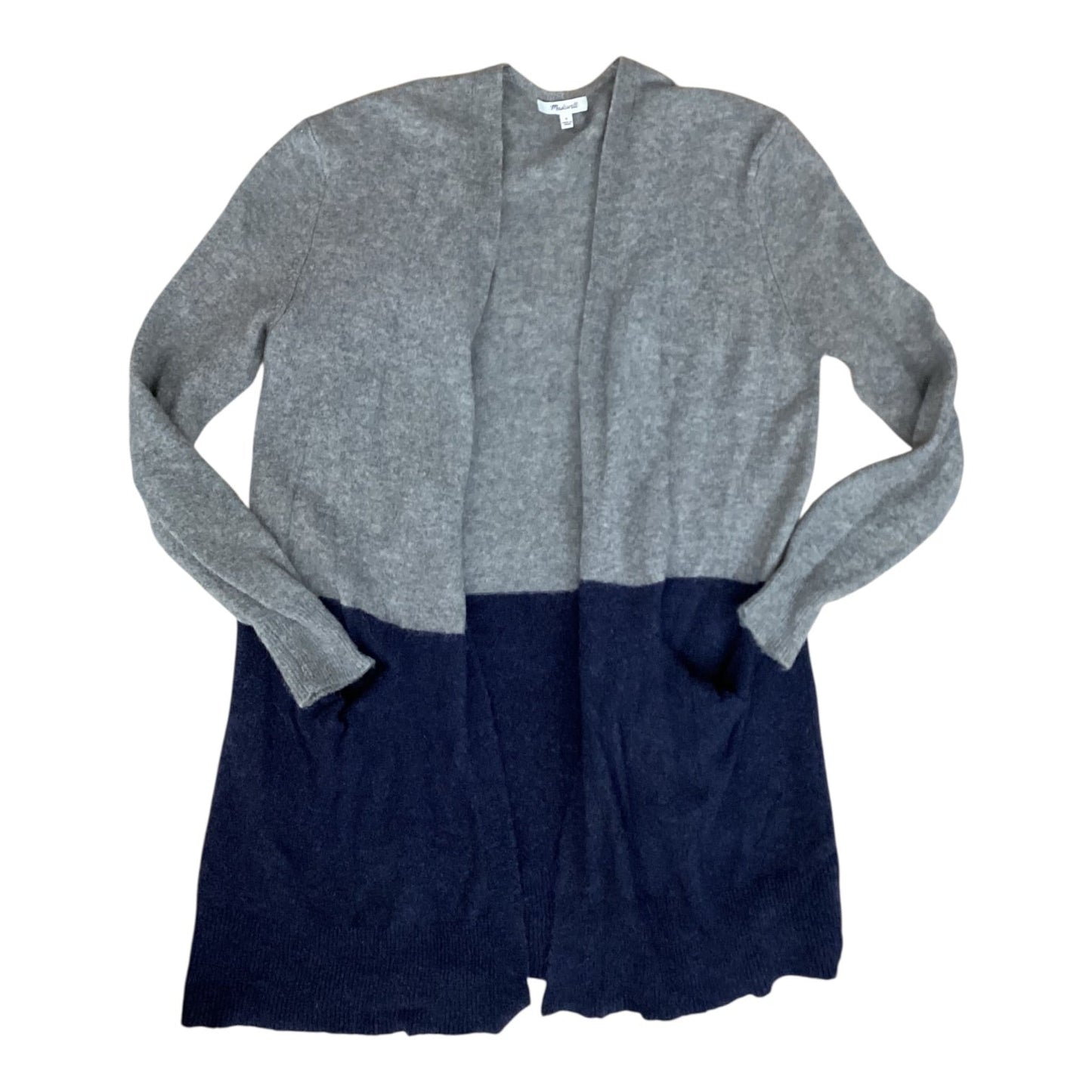 Sweater Cardigan By Madewell In Blue & Grey, Size:S