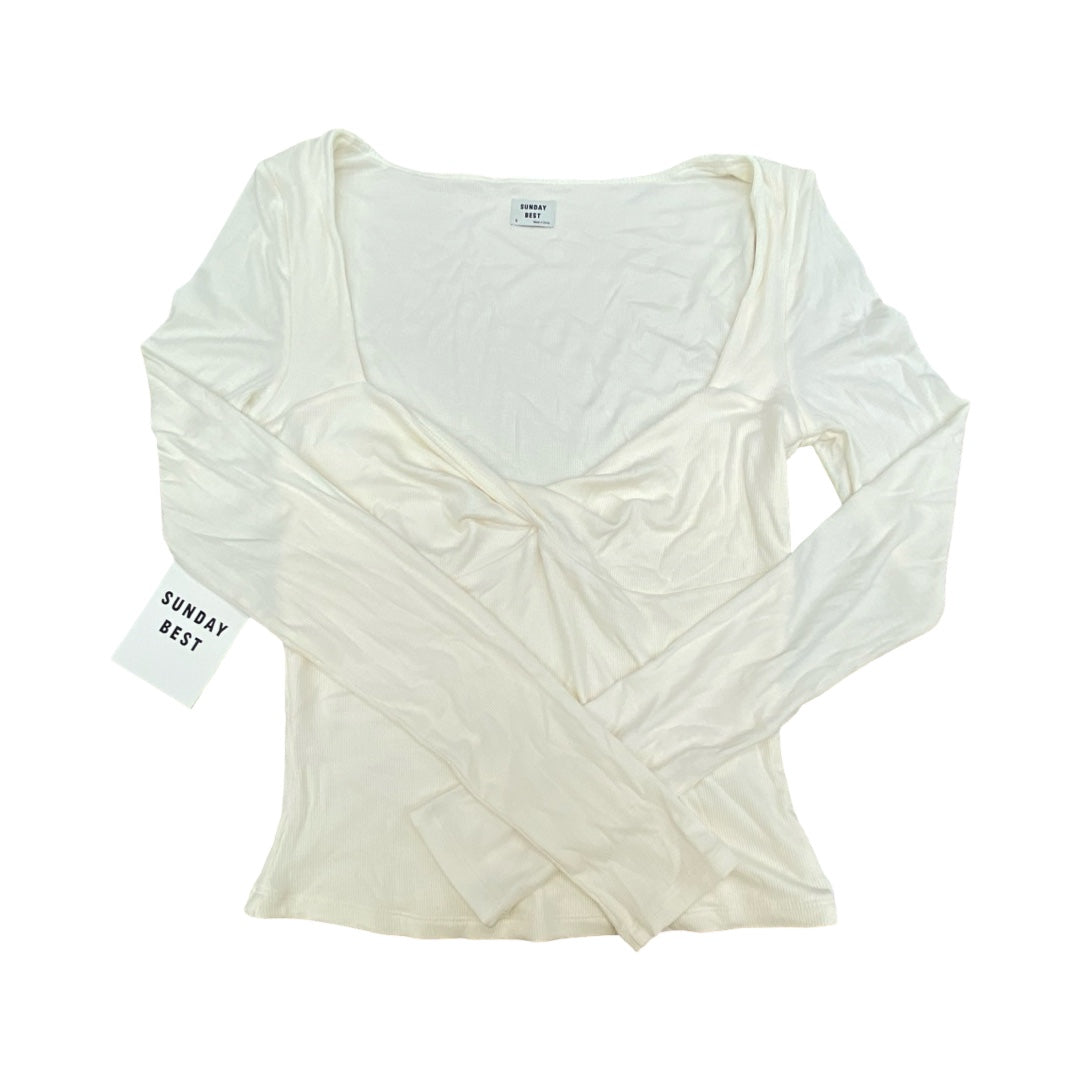 Top Ls By Sunday Best In Cream, Size:S