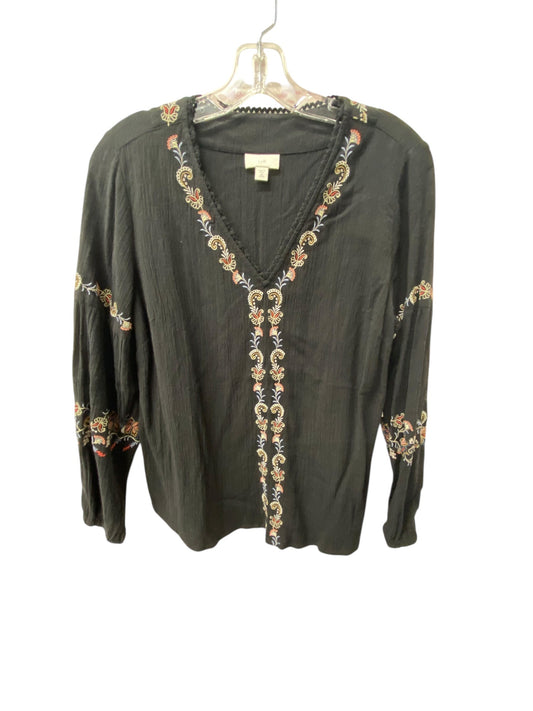 Top Ls By J. Jill In Black, Size:Xsp