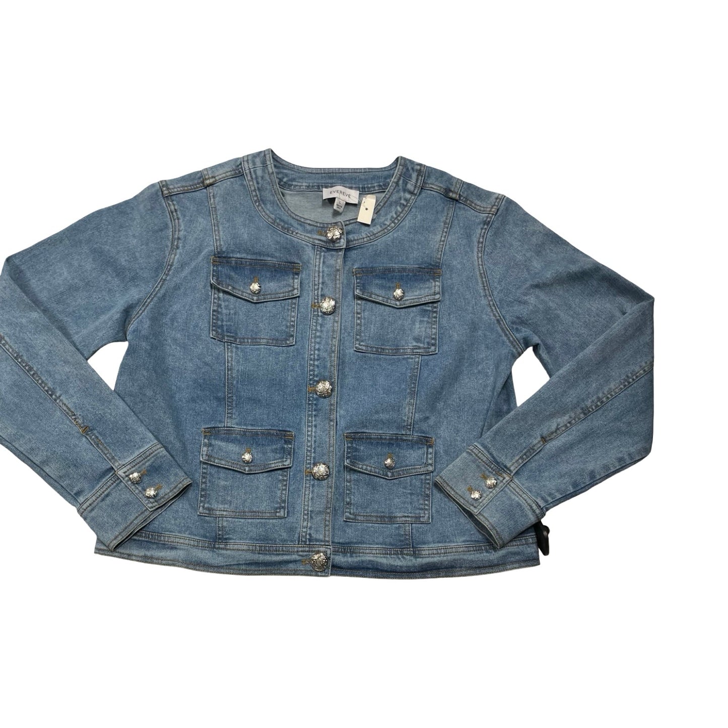 Jacket Denim By Evereve In Camouflage Print, Size:L