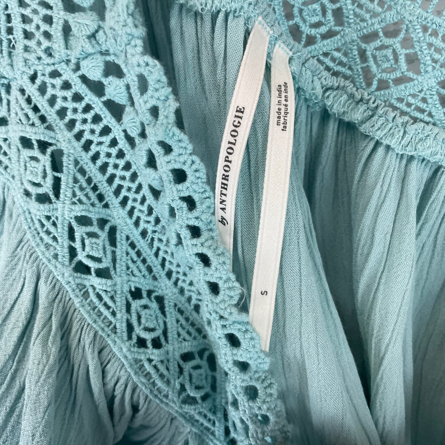 Top Long Sleeve Basic By Anthropologie In Blue, Size: S