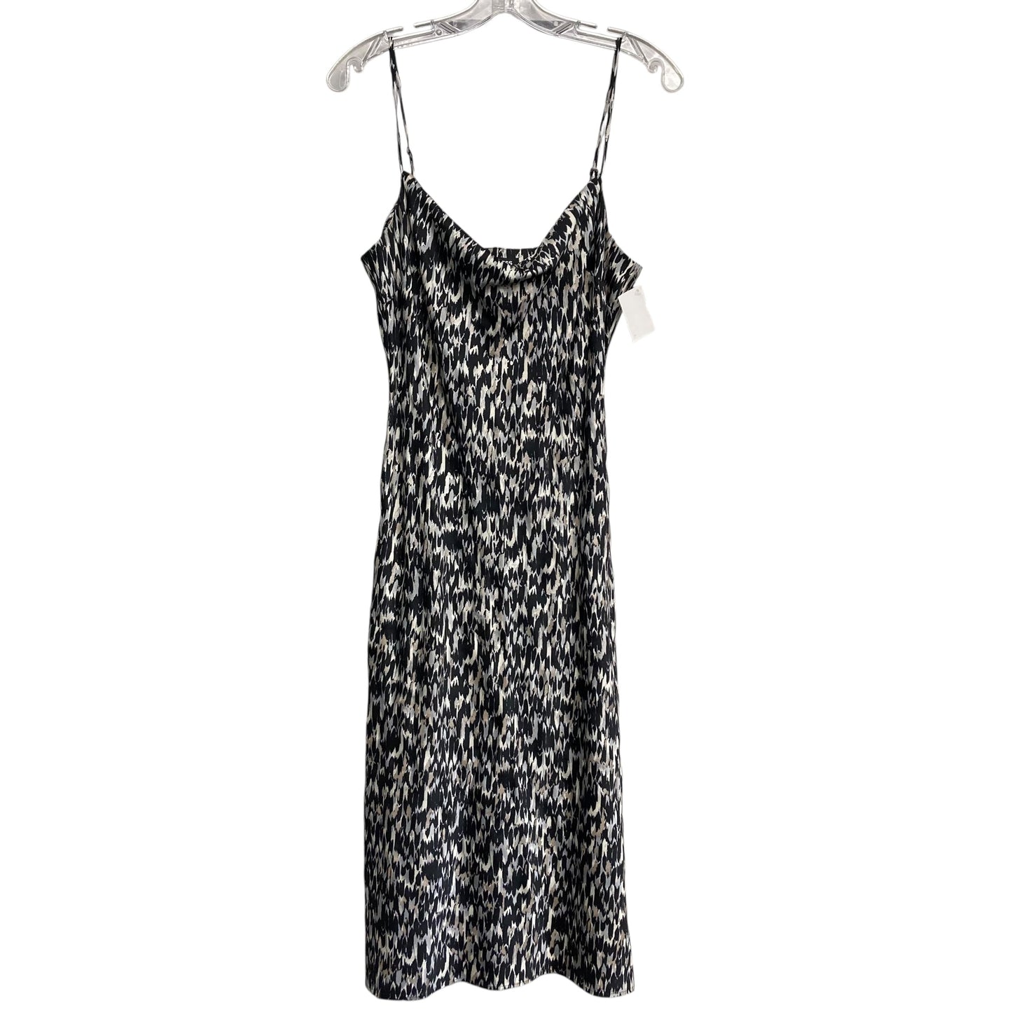 Dress Casual Midi By Express In Black & Grey, Size:M