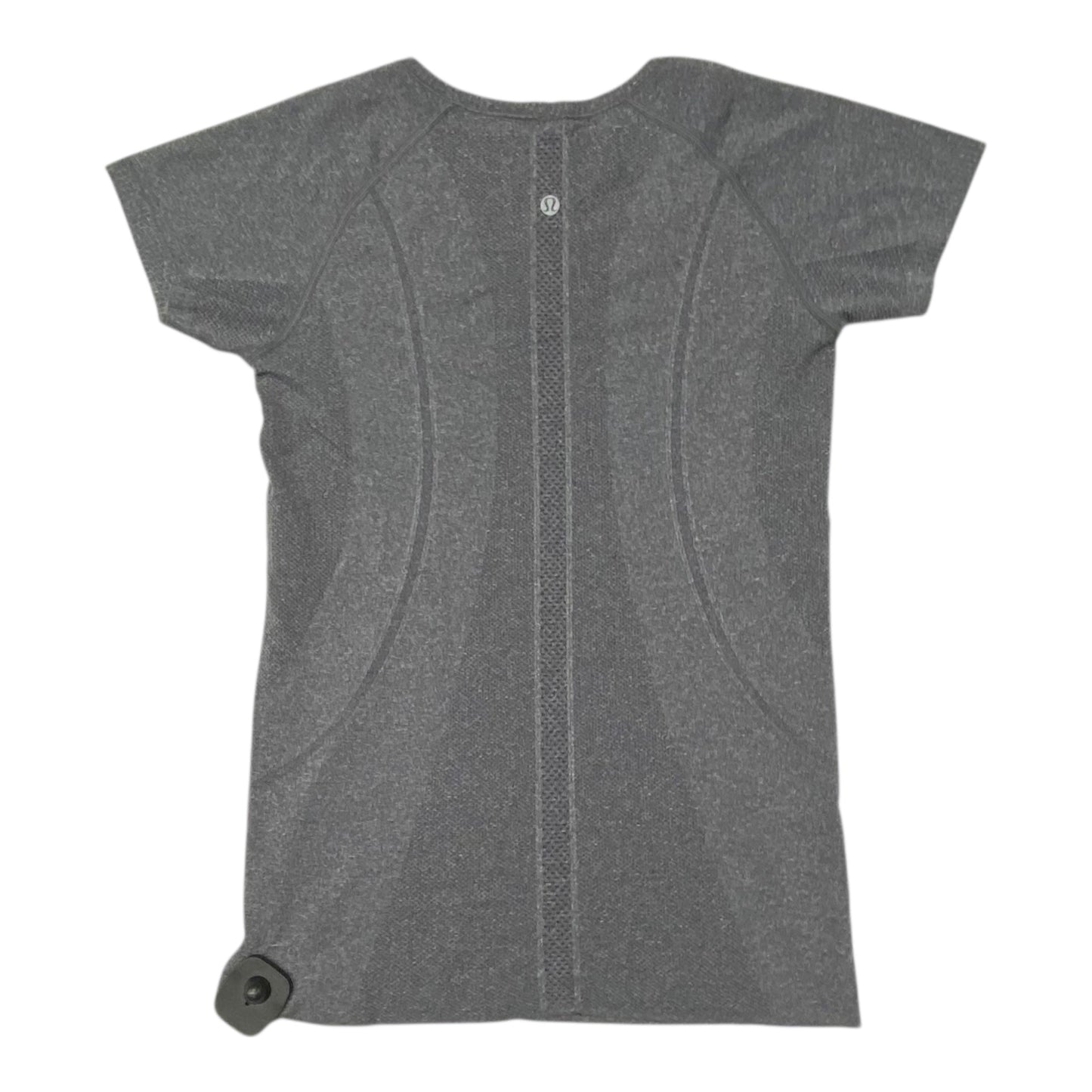 Athletic Top Ss By Lululemon In Grey, Size:8