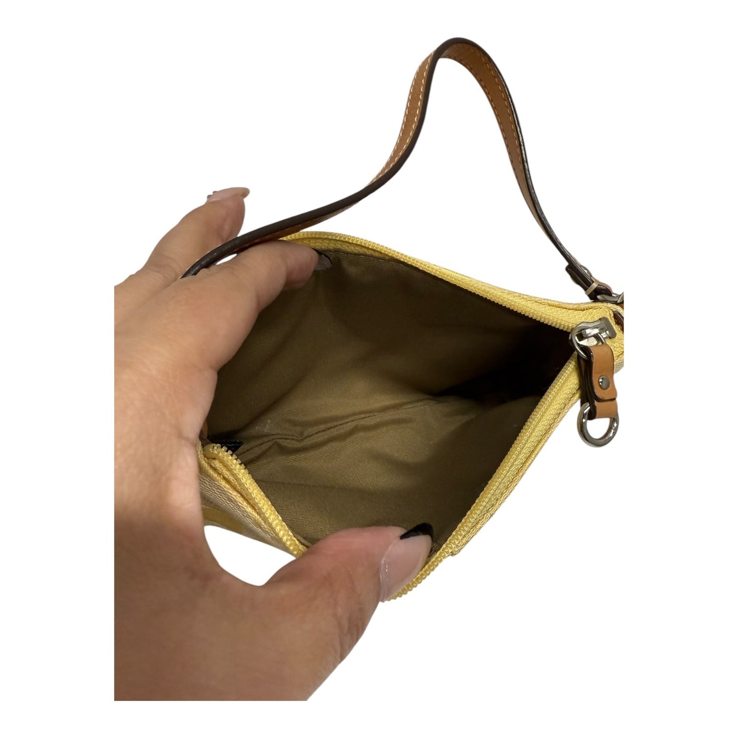 Wristlet Designer By Coach In Yellow, Size:Small