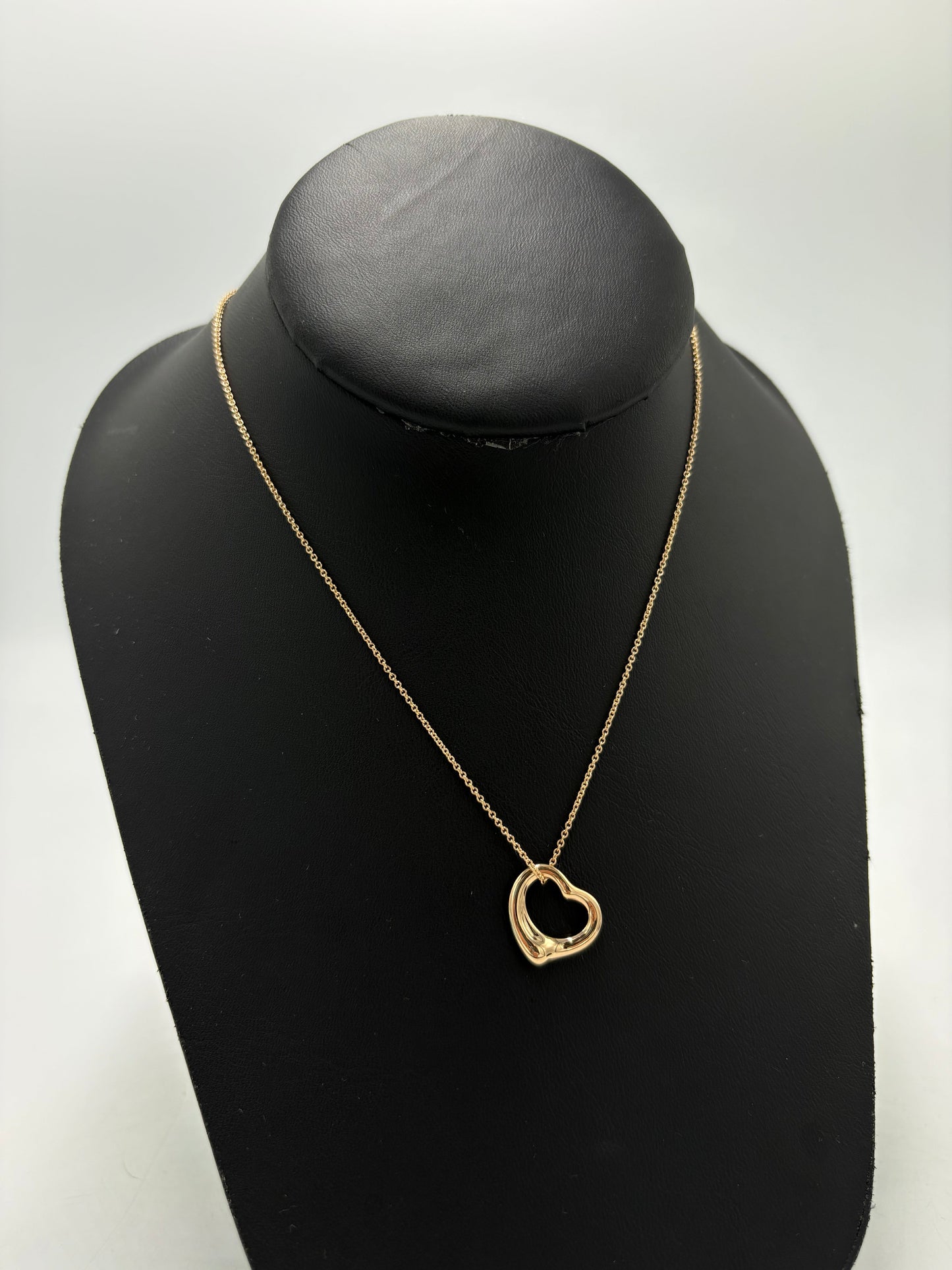 Tiffany & Company Elsa Open Heart 18K Rose Gold Luxury Necklace
