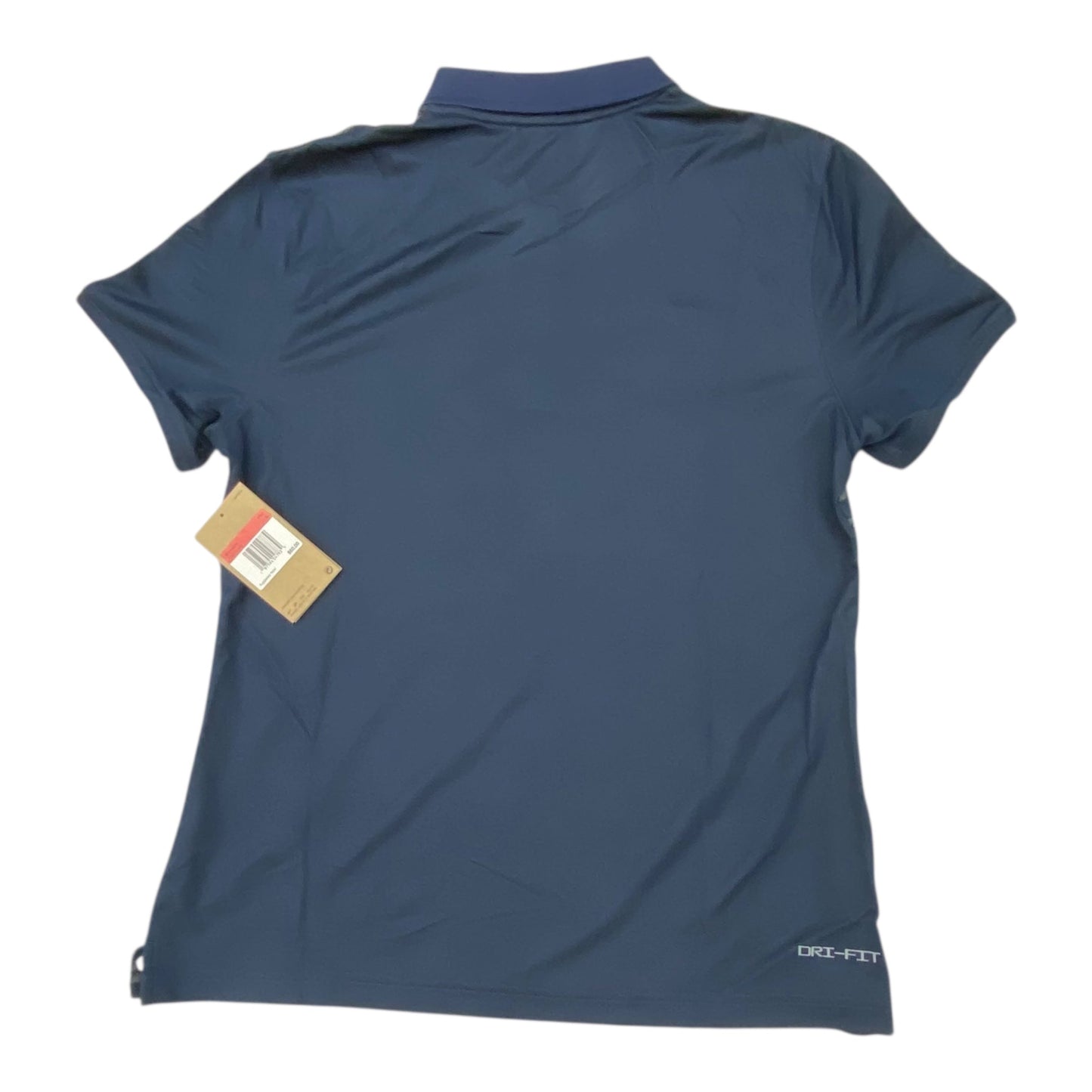 Athletic Top Ss By Nike In Striped Pattern, Size:L