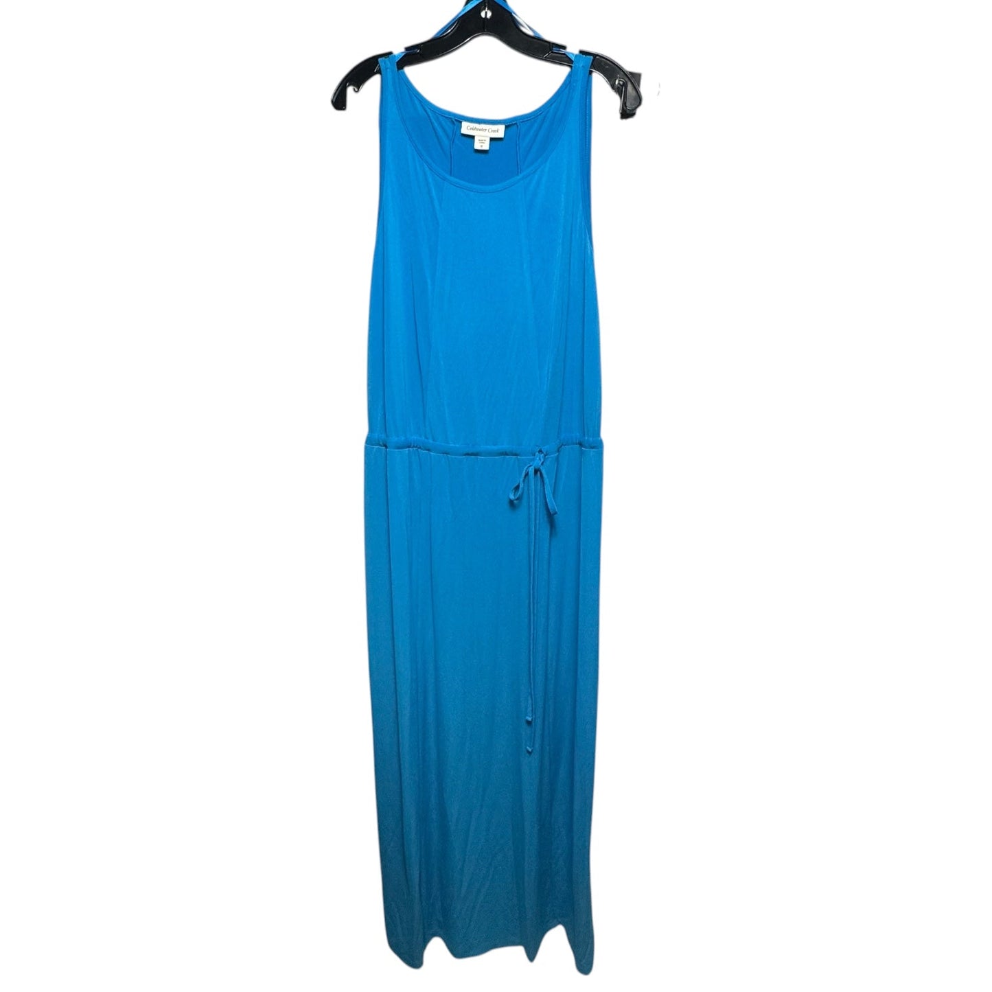 Crepe Drawstring Maxi Dress By Coldwater Creek In Blue, Size: 12