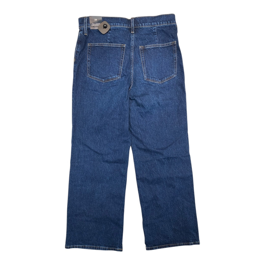 Jeans Wide Leg By J. Crew In Blue Denim, Size:8