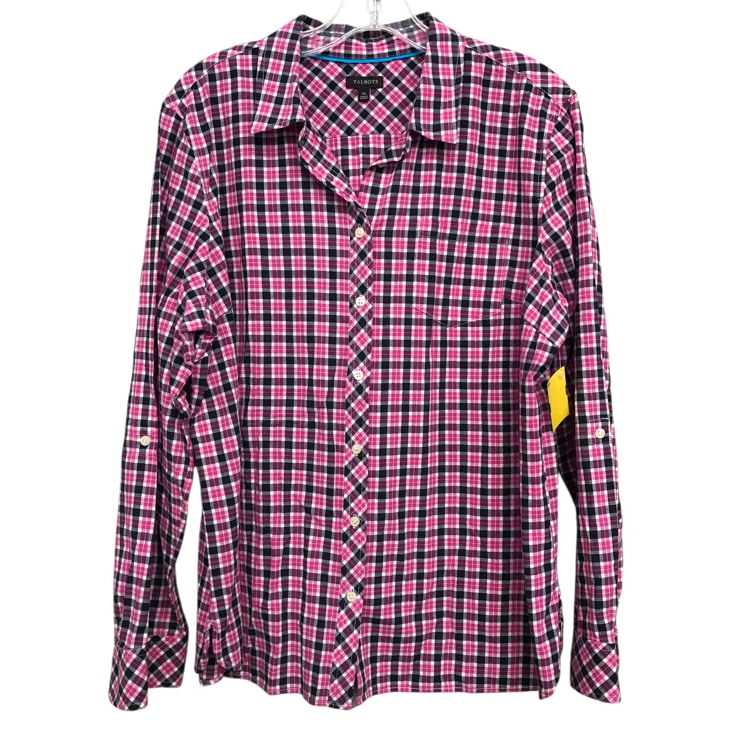 Top Ls By Talbots In Plaid Pattern, Size:Xl