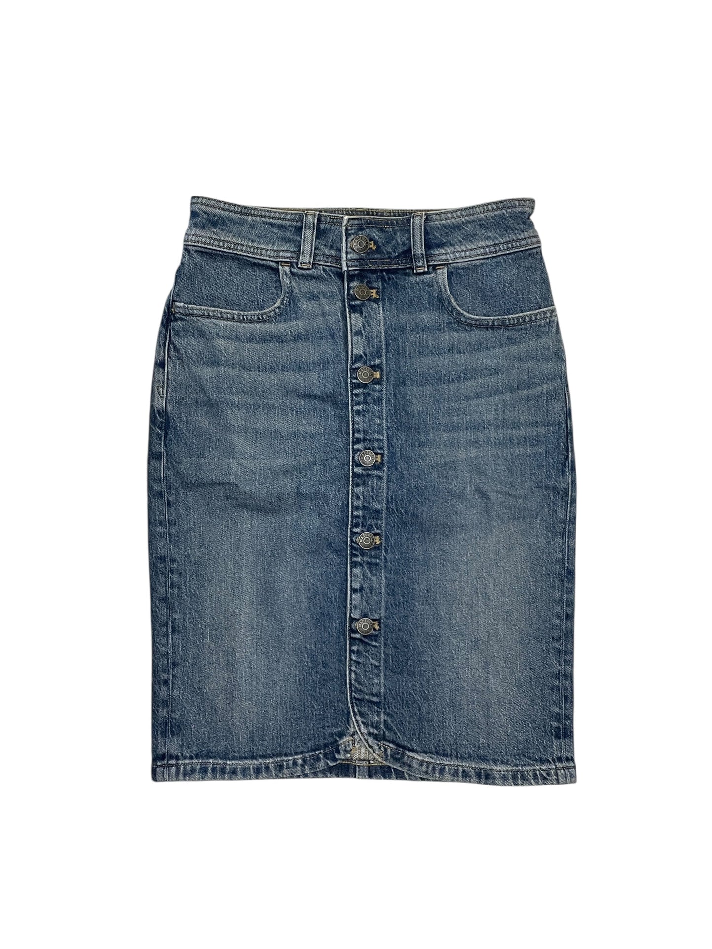 Skirt Midi By Madewell In Blue Denim, Size:0