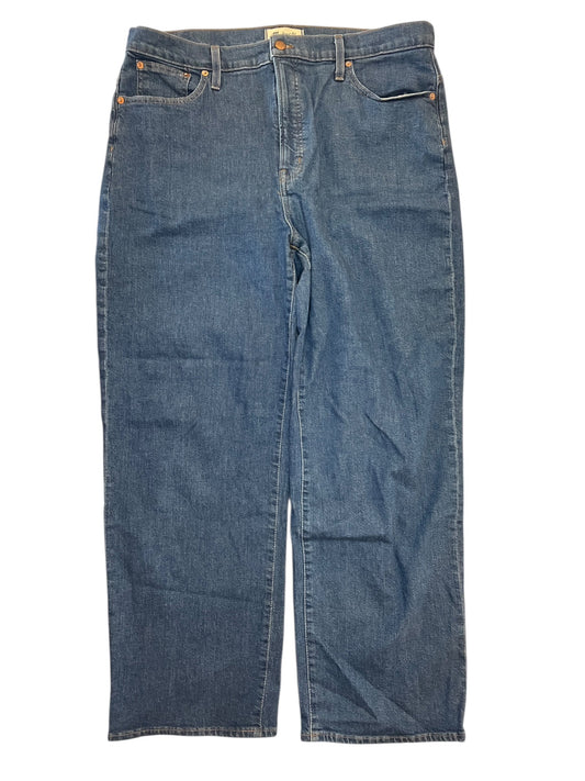 Jeans Wide Leg By Madewell In Blue Denim, Size:16