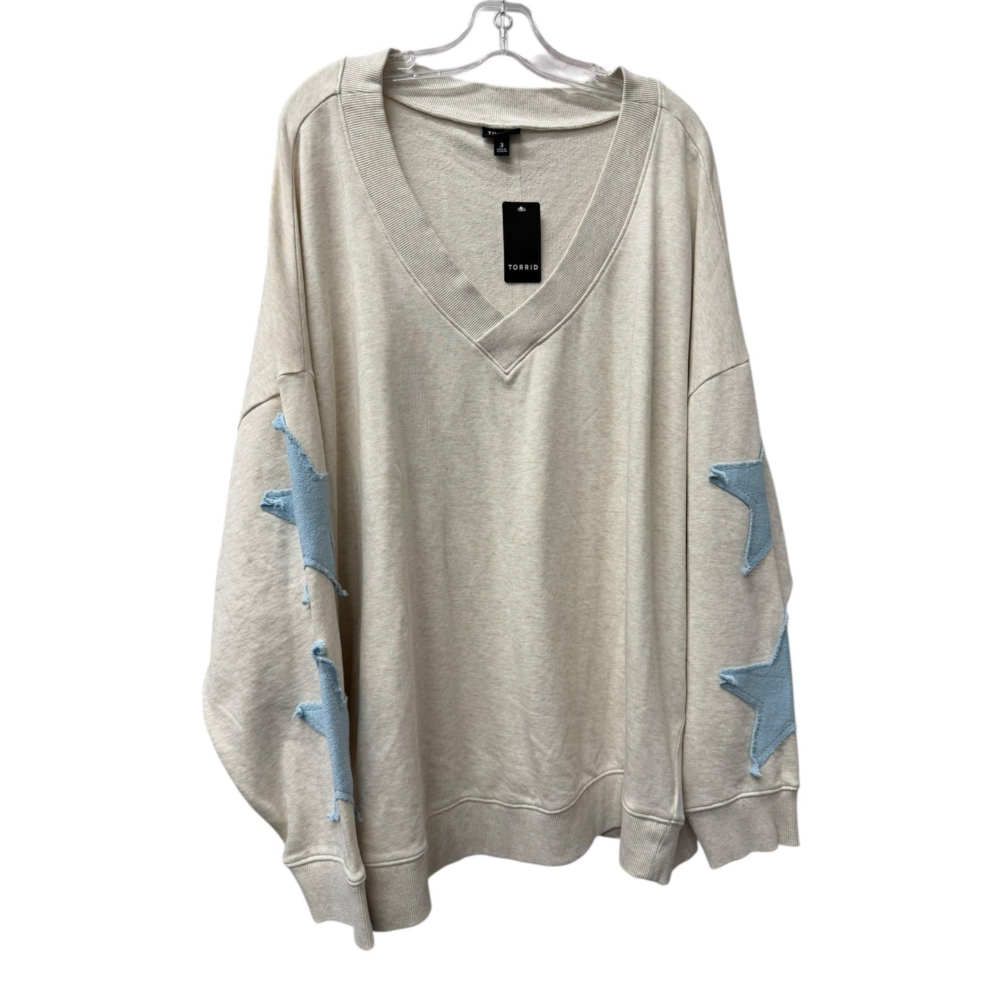 Sweatshirt Crewneck By Torrid In Cream, Size:3X