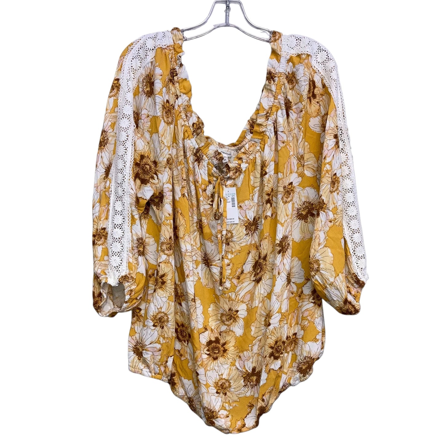 Top Ls By Maurices In Floral Print, Size:2X