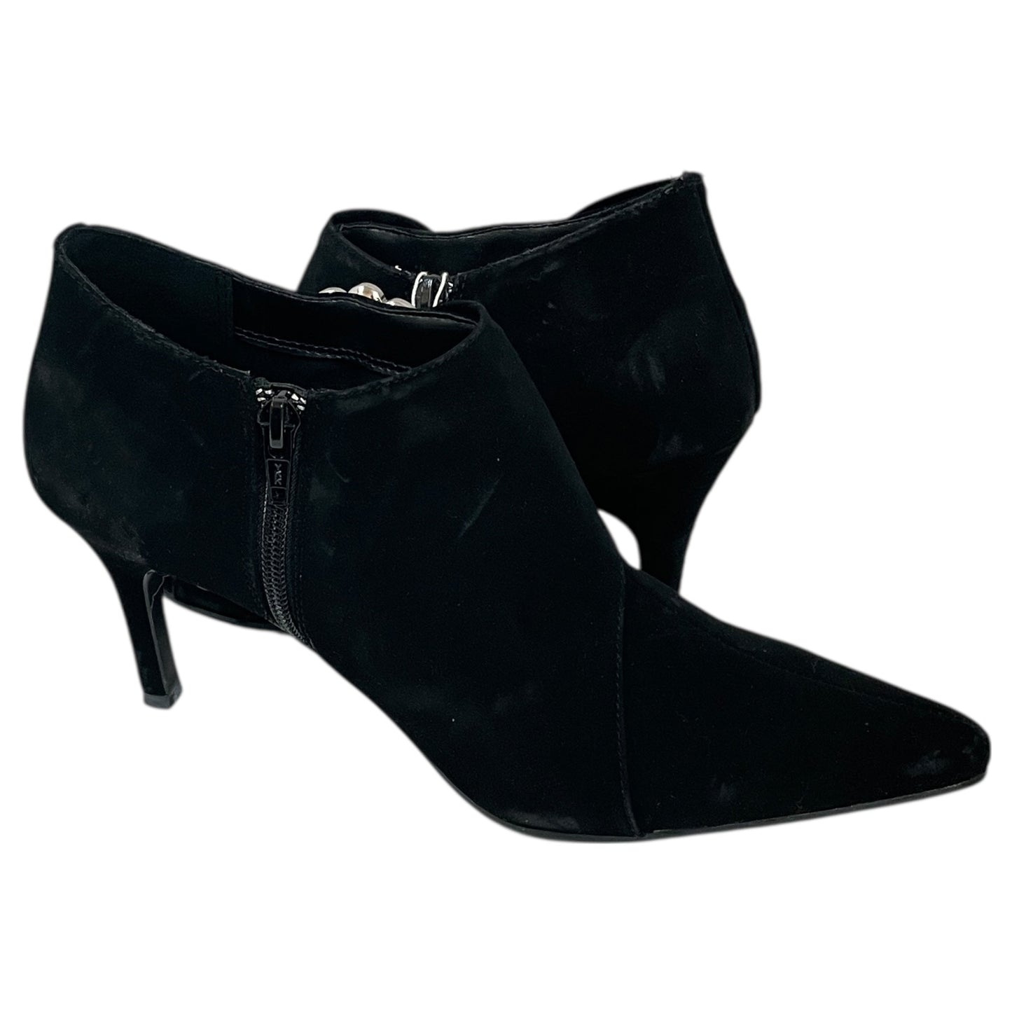 Boots Ankle Heels By Predictions In Black, Size:7.5