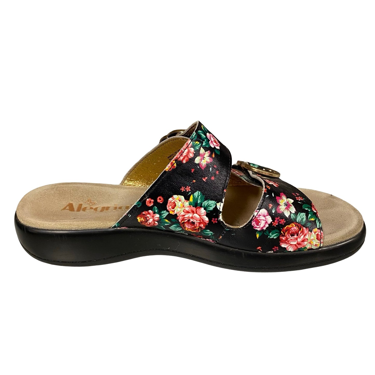 Sandals Flats By Alegria In Floral Print, Size:9