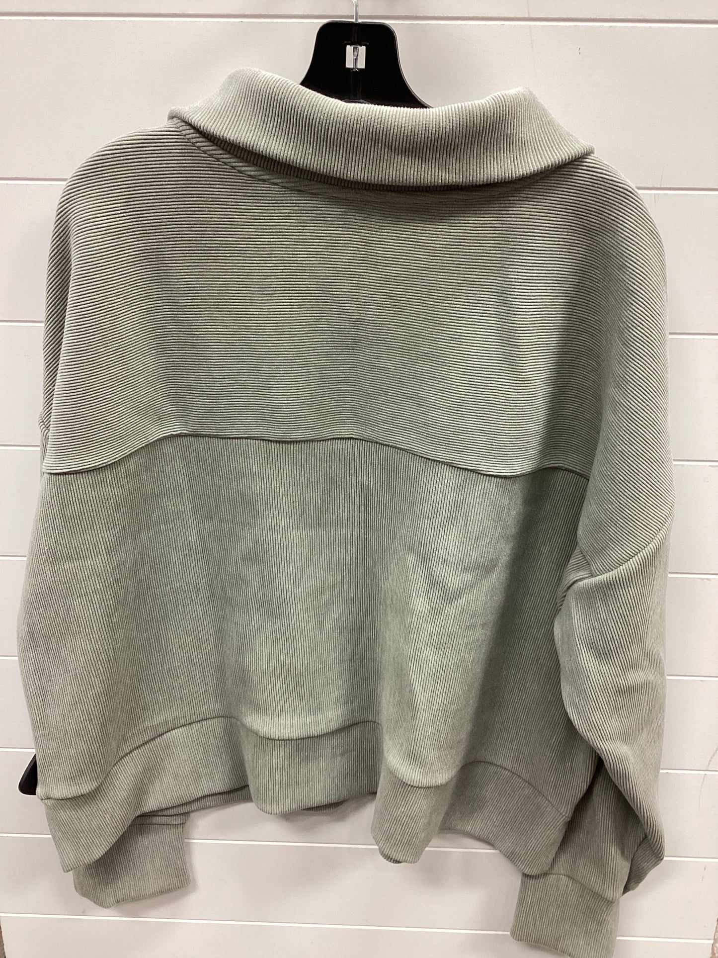 Sweatshirt Collar By Thread And Supply In Green, Size:3X