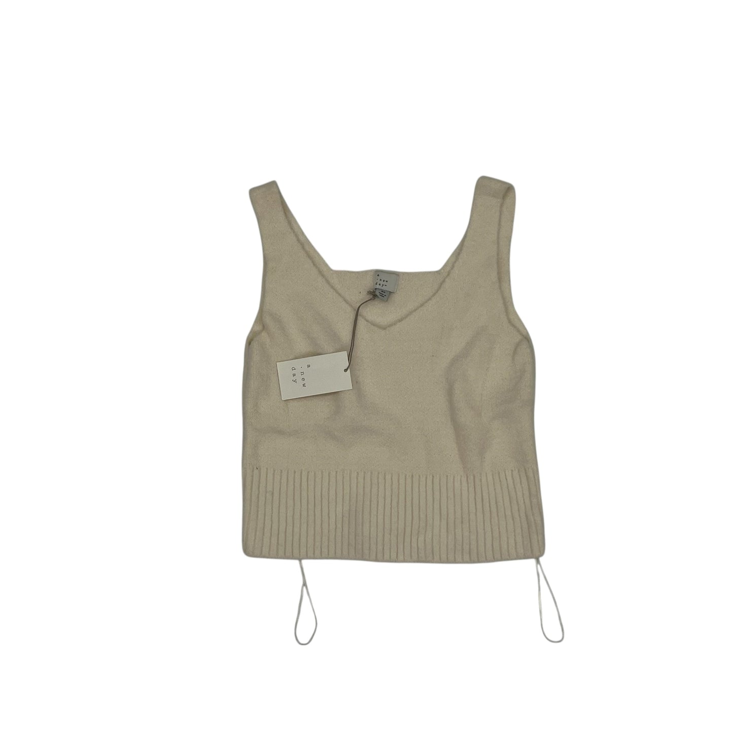 Vest Sweater By A New Day In Cream, Size:Xs