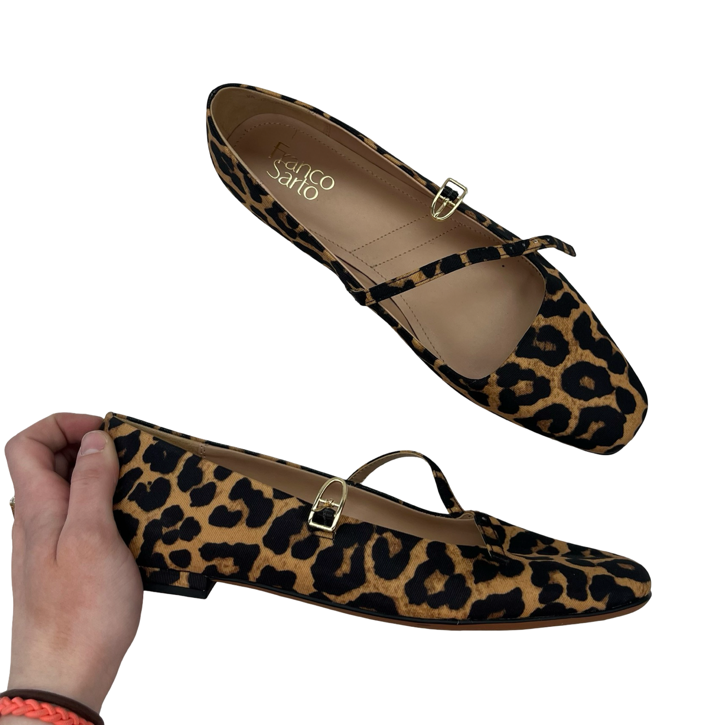 Shoes Flats By Franco Sarto In Animal Print, Size:9