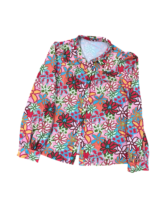 Blouse Ls By Shein In Multi, Size:L
