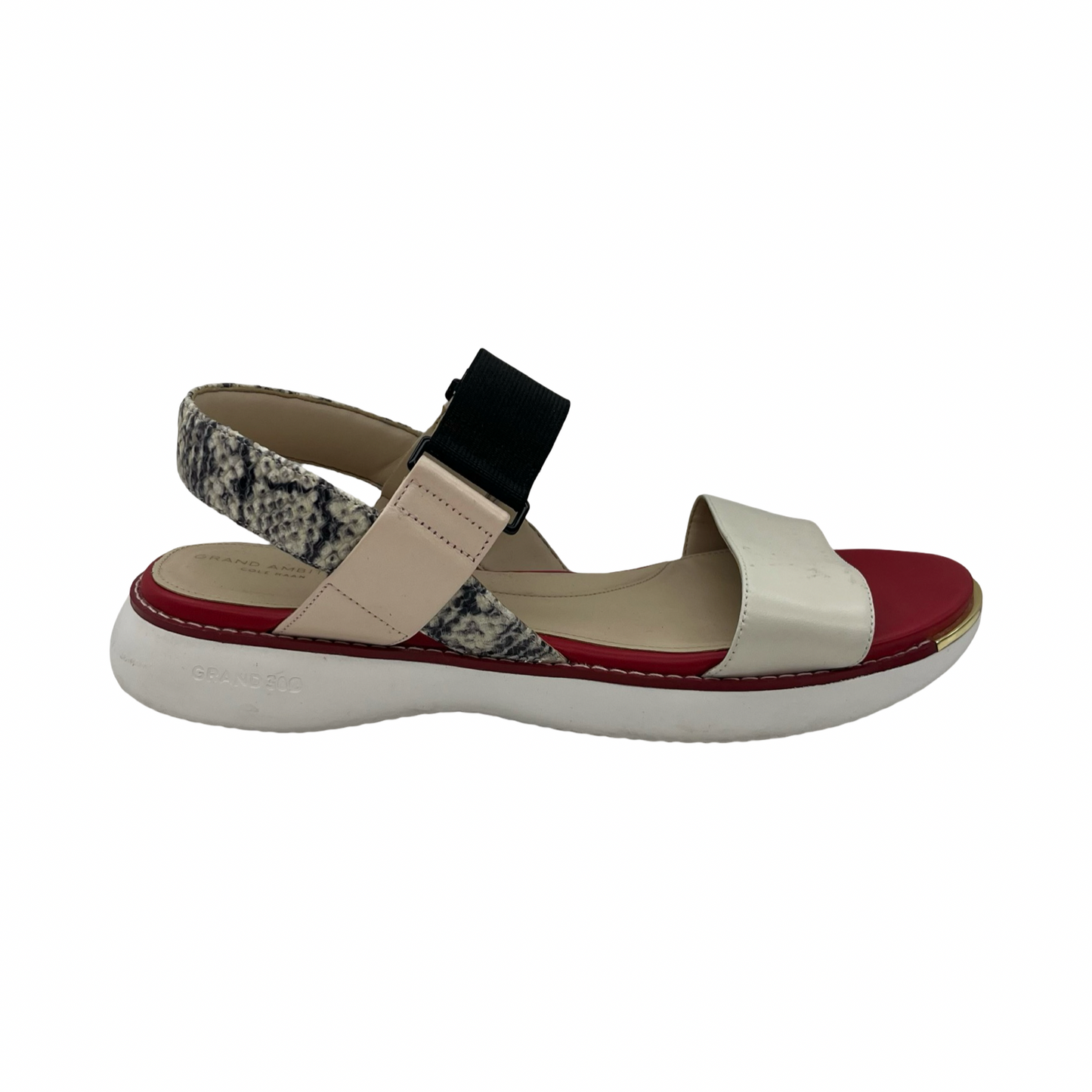 Sandals Flats By Cole-Haan In Red & Tan, Size:8.5