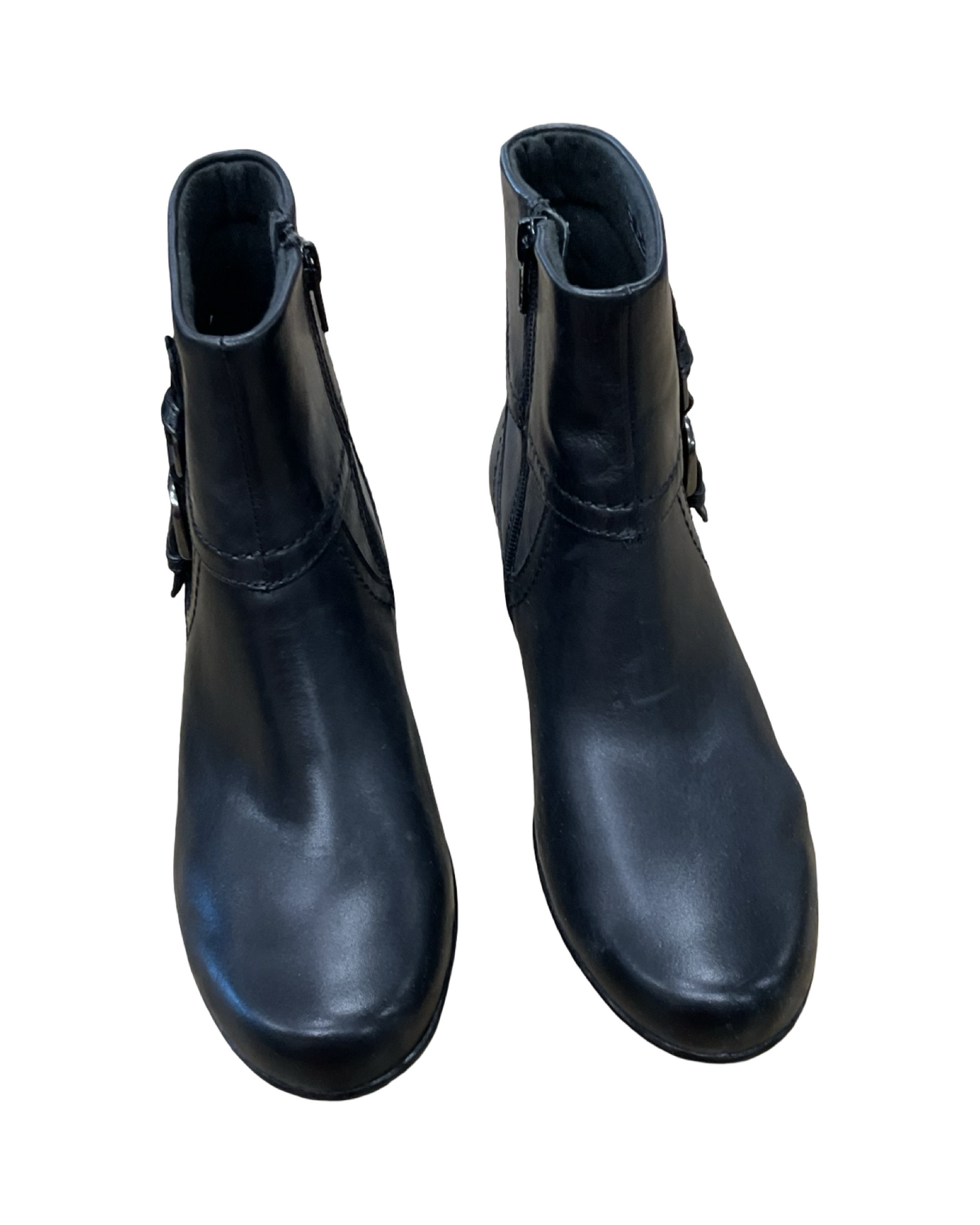 Boots Ankle Flats By Clarks In Black, Size:8.5