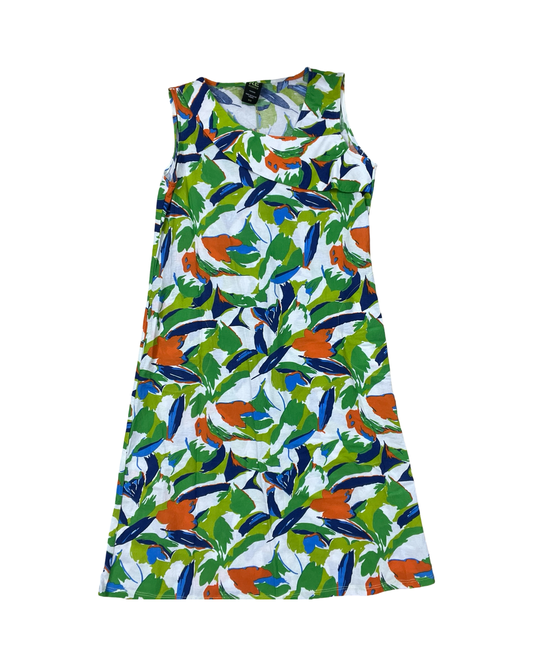 Dress Casual Midi By Clothes Mentor In Tropical Print, Size:M