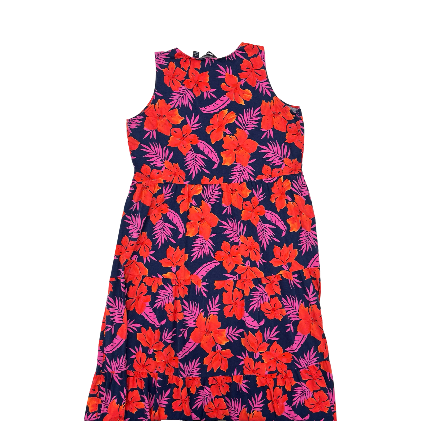 Dress Casual Midi By Lands End In Floral Print, Size:2X