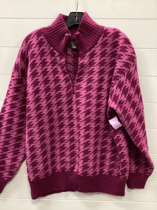 Jacket Fleece By Eddie Bauer In Purple, Size:M