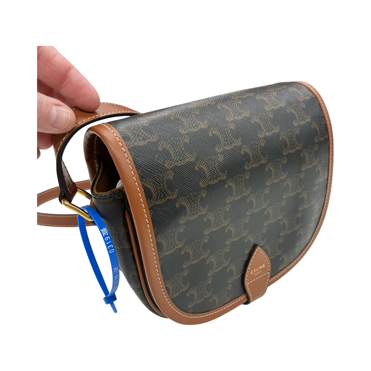 Crossbody Luxury Designer By Celine In Brown, Size:Small