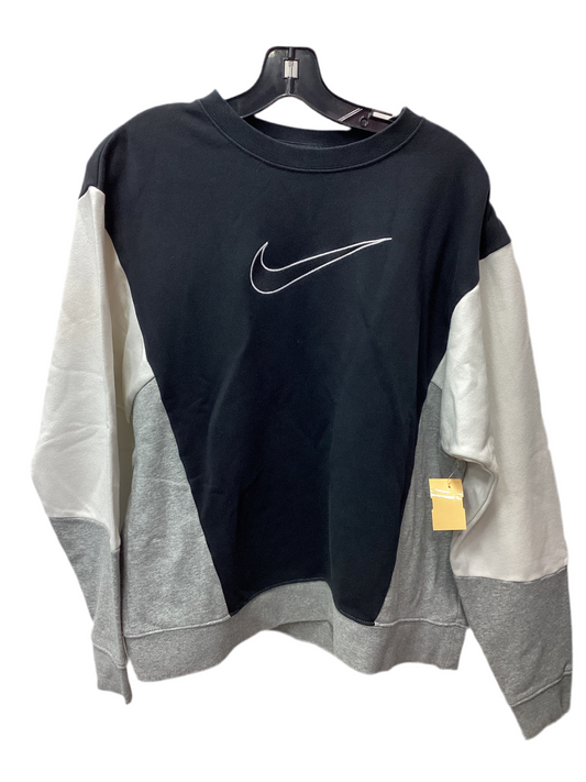 Athletic Sweatshirt Crewneck By Nike Apparel In Black, Size:L