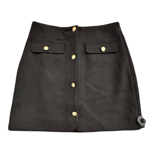 Skirt Midi By Loft In Black & Gold, Size:6