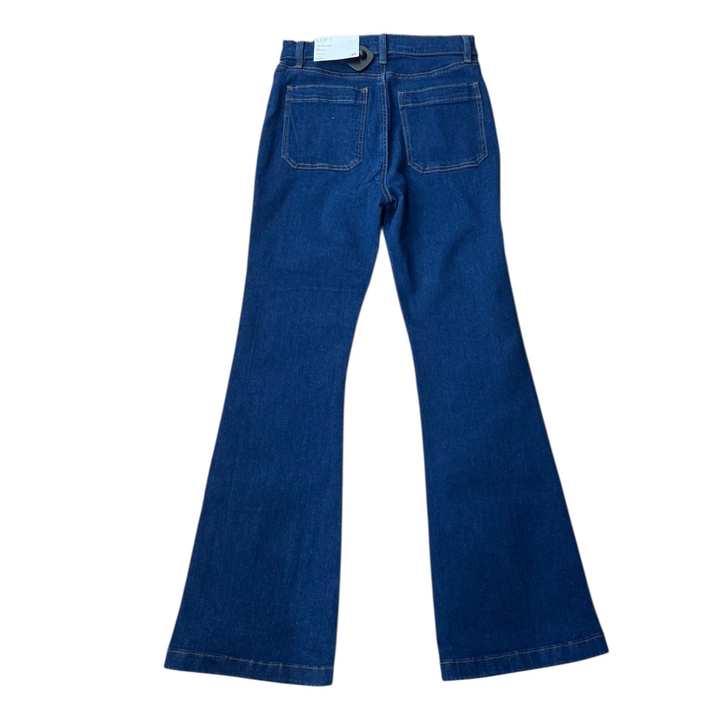 Jeans Flared By Loft In Blue Denim, Size:6