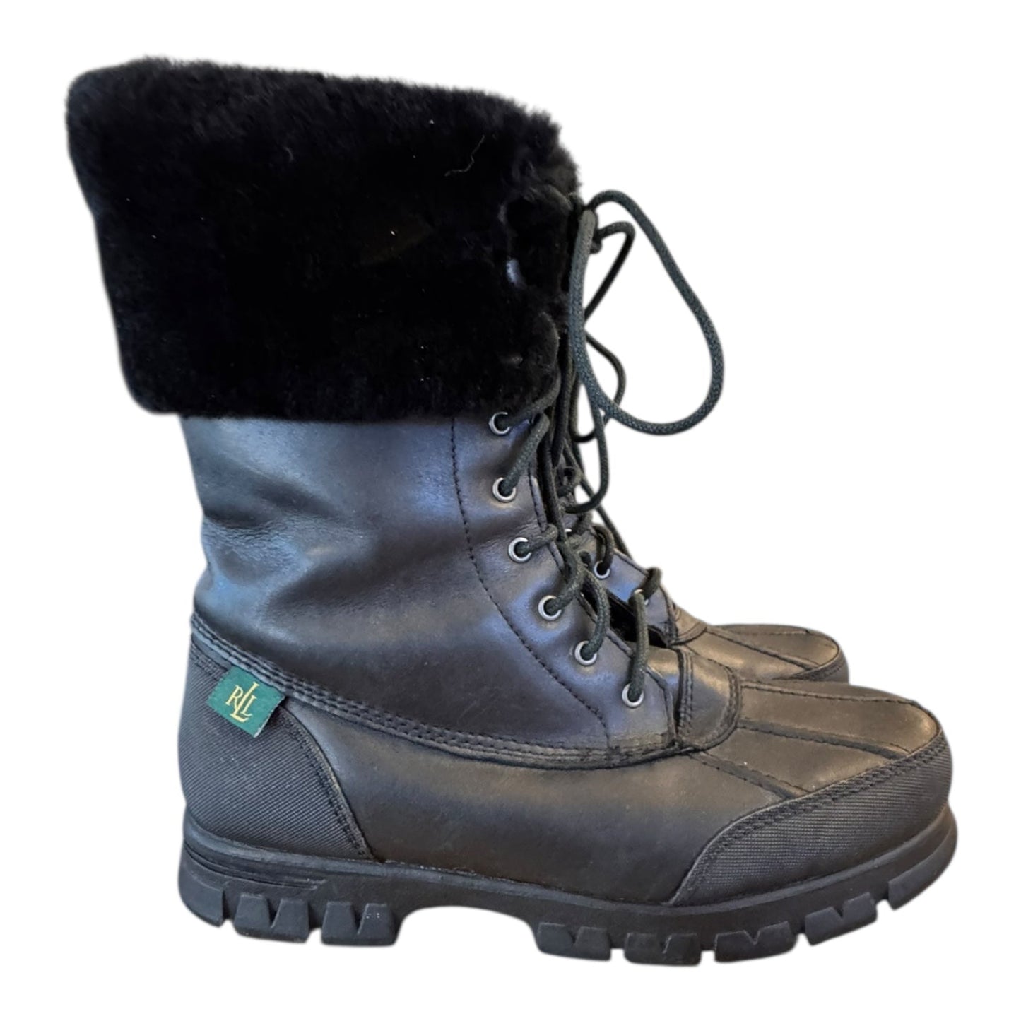 Boots Snow By Ralph Lauren In Black, Size:8