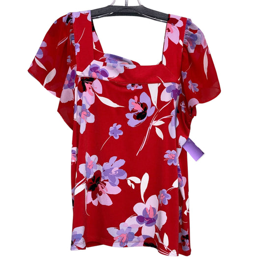 Top Ss By Calvin Klein In Red, Size:L