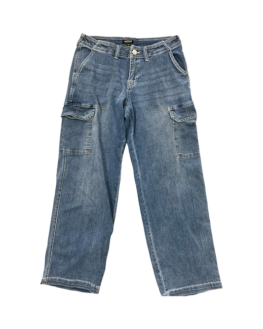 Jeans Wide Leg By True Religion In Blue Denim, Size:8