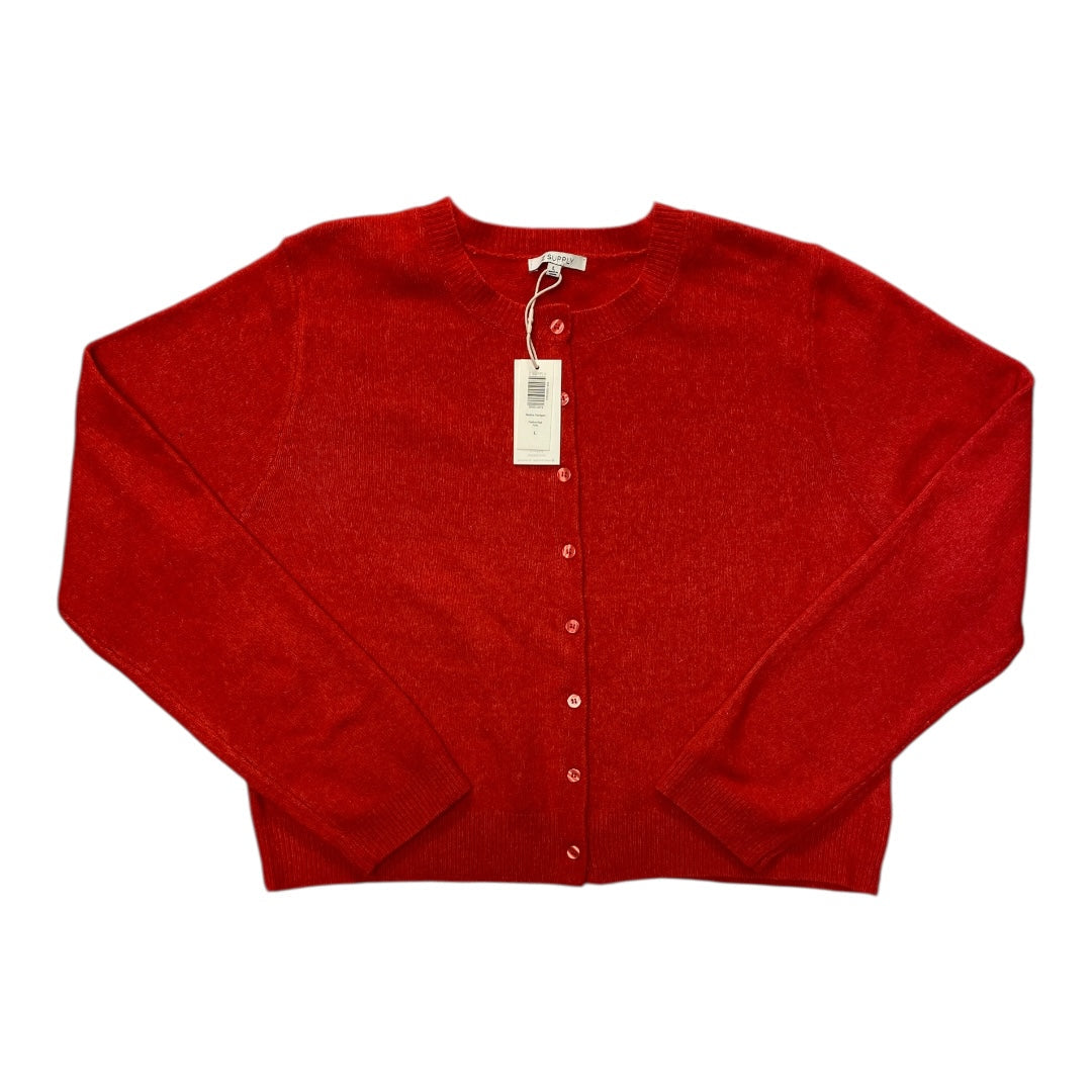 Sweater Cardigan By Z Supply In Red, Size:L