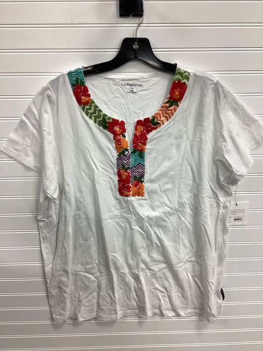 Top Ss By Croft And Barrow In White, Size:1X