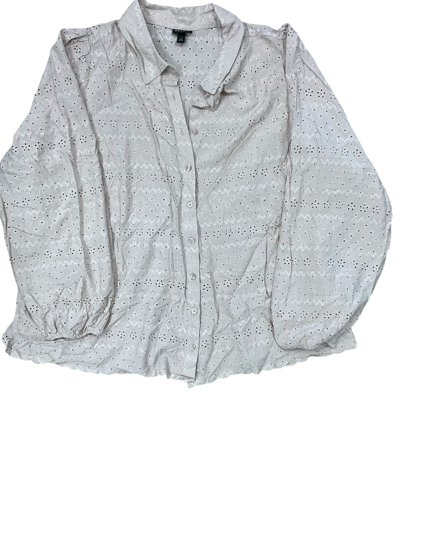Blouse Ls By Torrid In Tan, Size:3X