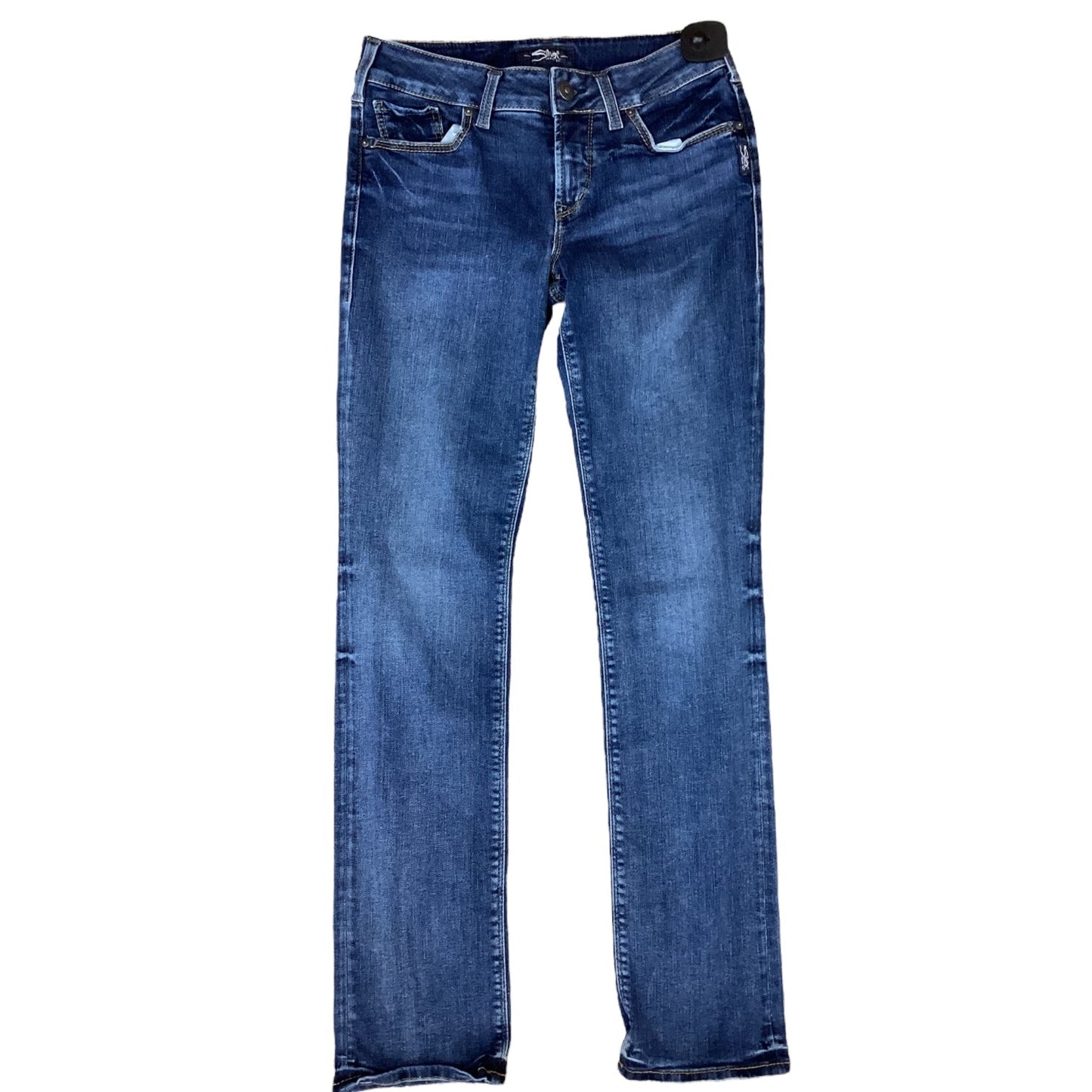 Jeans Boot Cut By Silver In Blue Denim, Size:6