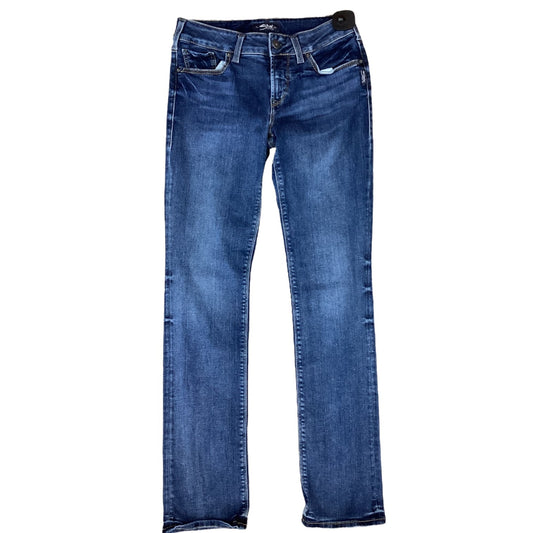 Jeans Boot Cut By Silver In Blue Denim, Size:6