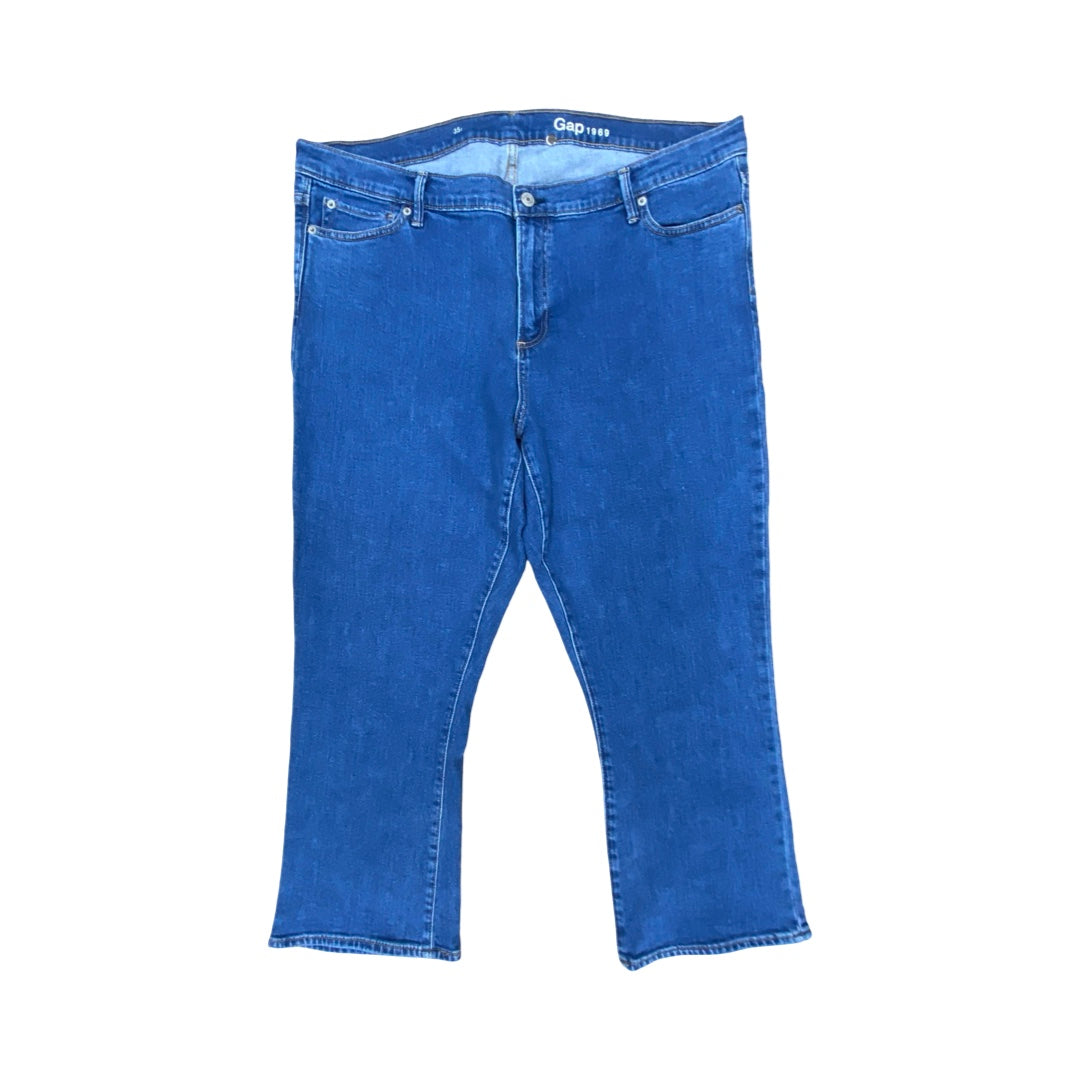 Jeans Boot Cut By Gap In Blue Denim, Size:20