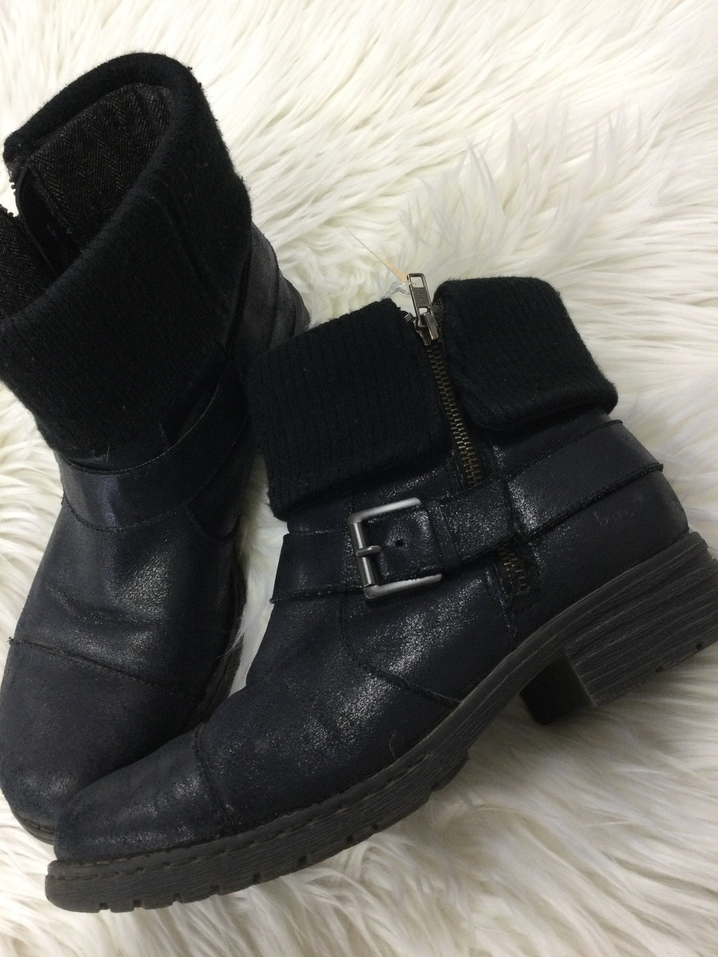 Boots Ankle Flats By Boc In Black, Size:9