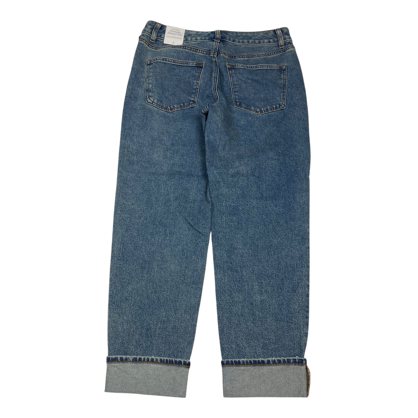 Jeans Straight By Talbots In Blue Denim, Size:4
