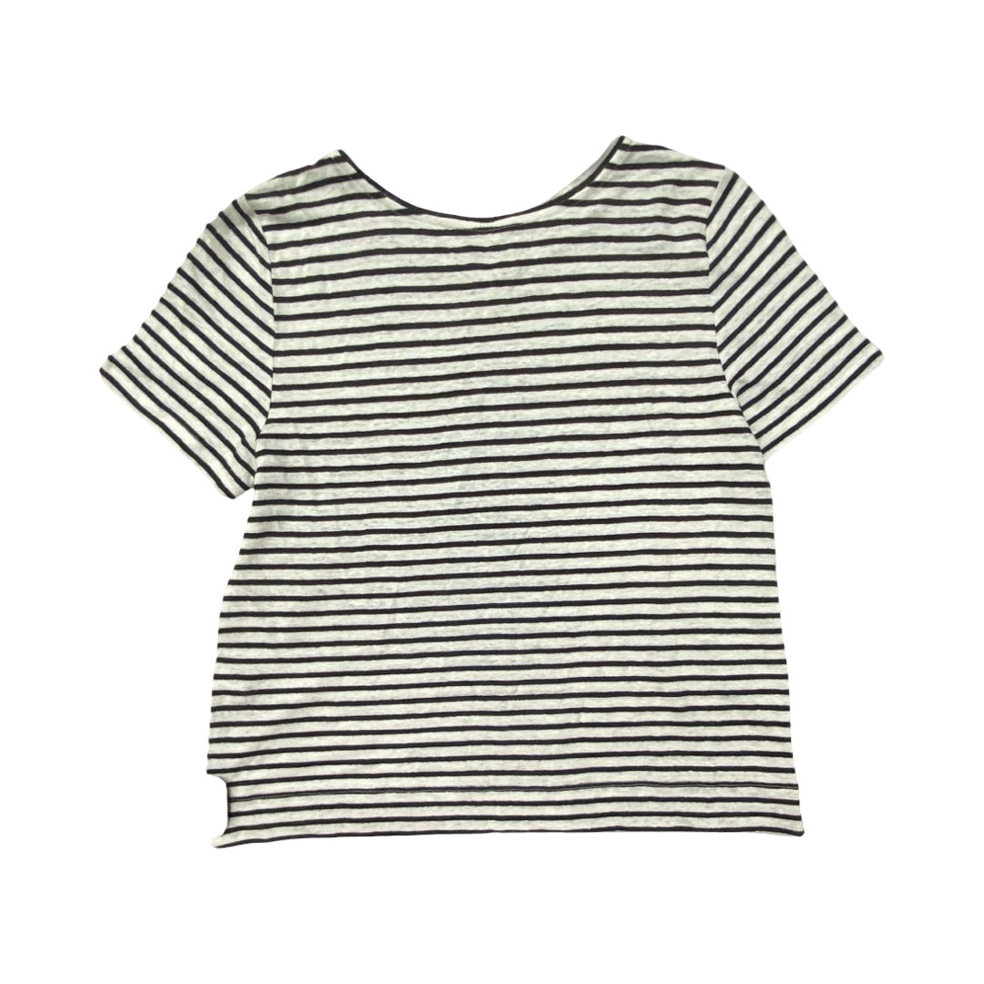 Top Ss Designer By Eileen Fisher In Striped Pattern, Size:Xs