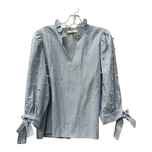 Top Ls By Entro In Blue & White, Size:M