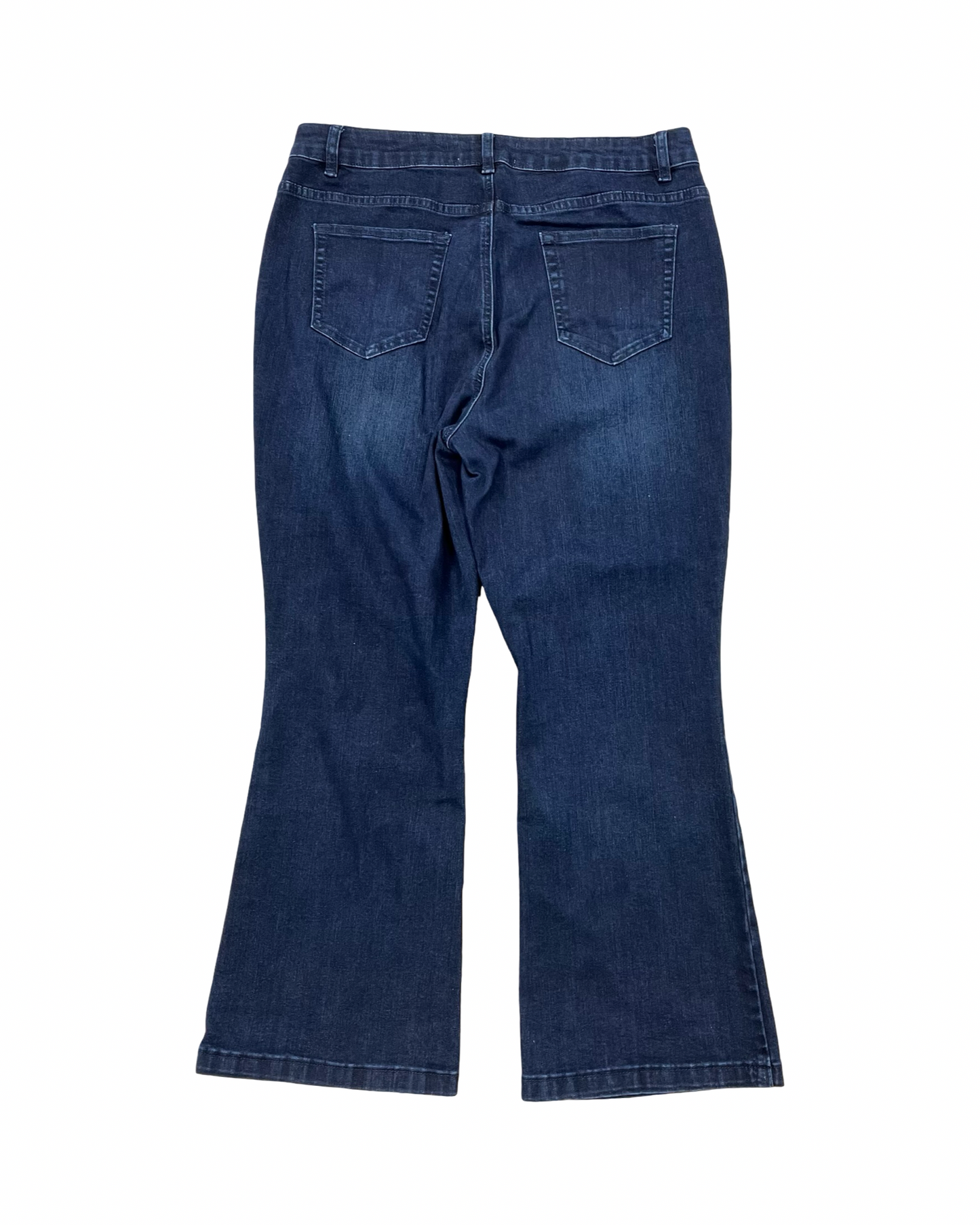 Jeans Flared By Charlie B In Blue Denim, Size:12