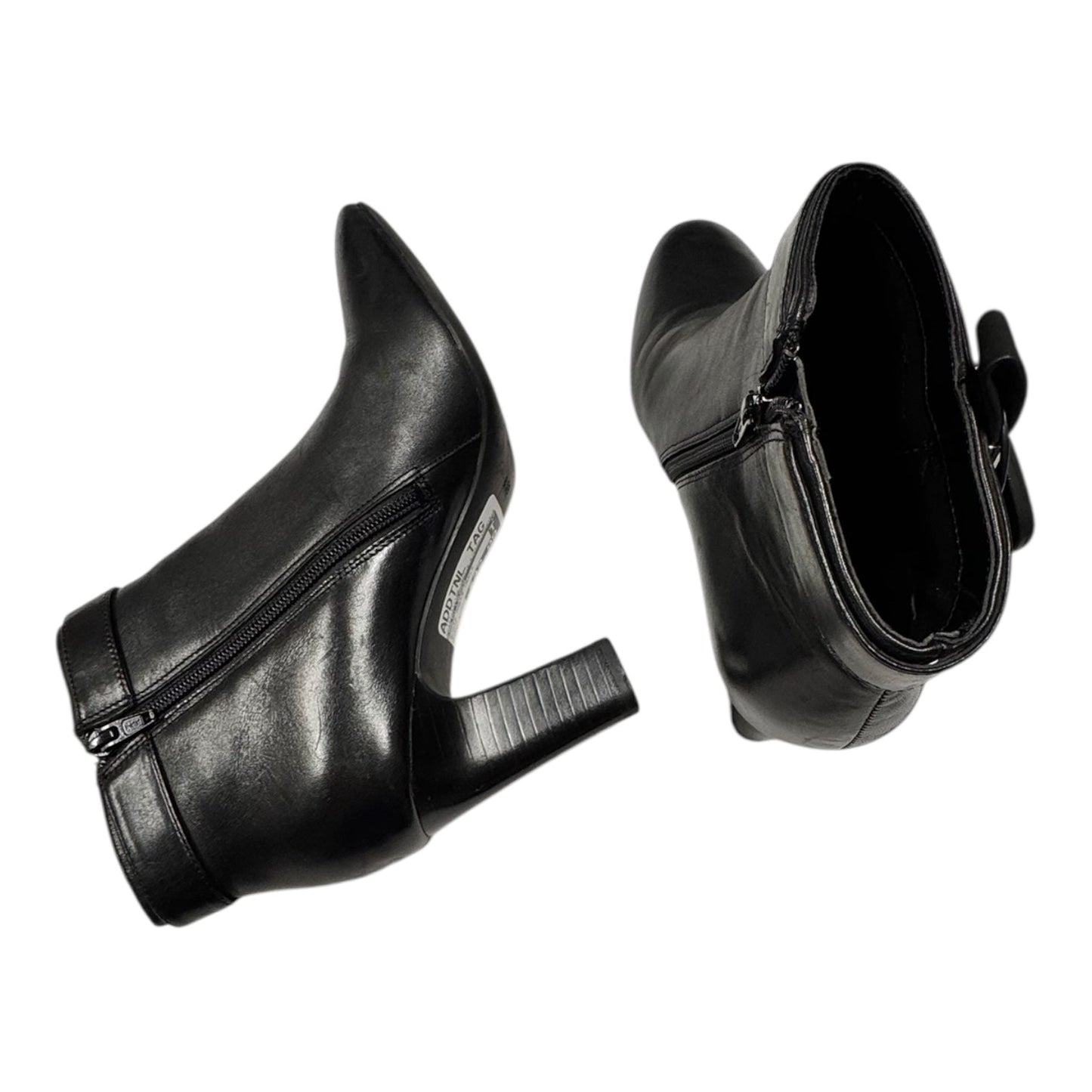 Boots Ankle Heels By Ralph Lauren In Black, Size:8.5